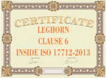 Certificato Clausola 6 inserita in ISO 17712-2013